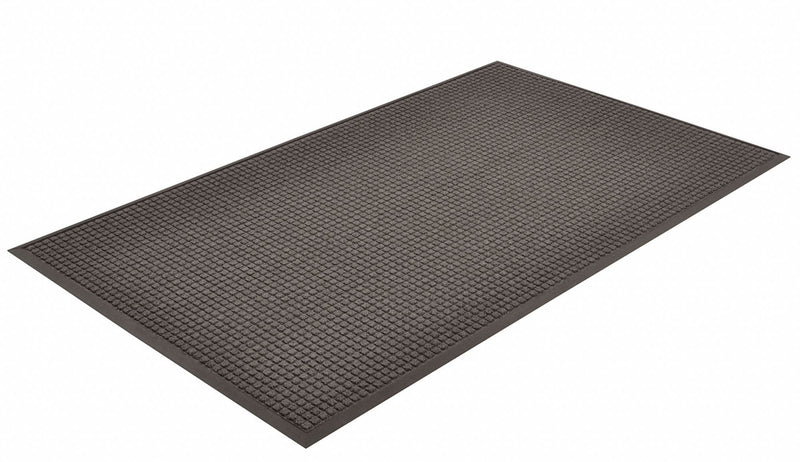 Notrax Indoor Entrance Mat, 5 ft L, 3 ft W, 3/8 in Thick, Rectangle, Charcoal - 166S0035CH