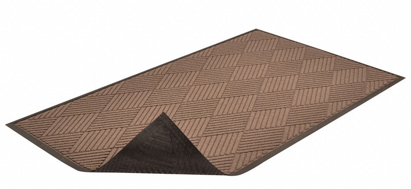 Notrax Indoor Entrance Mat, 6 ft L, 4 ft W, 3/8 in Thick, Rectangle, Brown - 168S0046BR