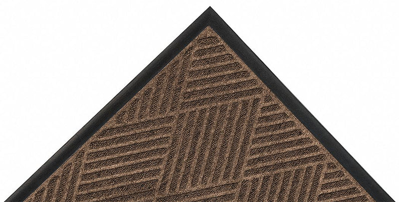Notrax Indoor Entrance Mat, 6 ft L, 4 ft W, 3/8 in Thick, Rectangle, Brown - 168S0046BR