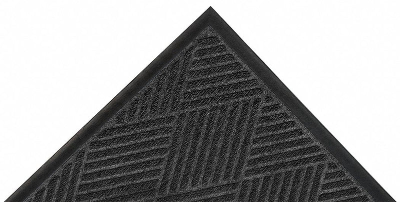 Notrax Indoor Entrance Mat, 5 ft L, 3 ft W, 3/8 in Thick, Rectangle, Charcoal - 168S0035CH