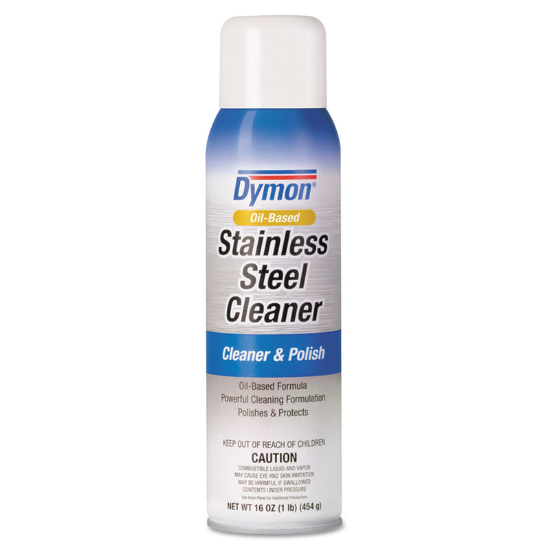 Dymon Stainless Steel Cleaner, 16Oz, Aerosol, 12/Carton - ITW20920