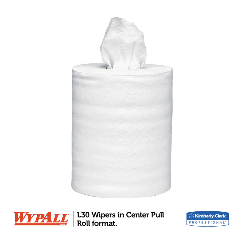 Wypall L30 Towels, Center-Pull Roll, 8 X 15, White, 150/Roll, 6 Rolls/Carton - KCC05830