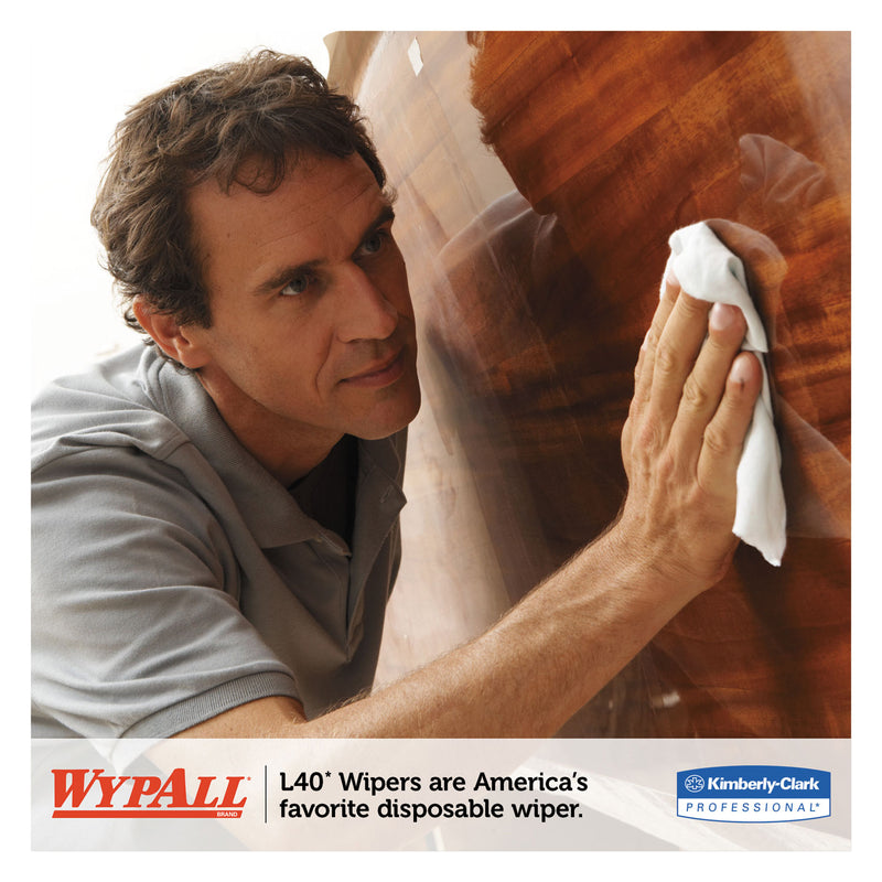 Wypall L40 Towels, 1/4 Fold, White, 12 1/2 X 12, 56/Box, 18 Packs/Carton - KCC05701
