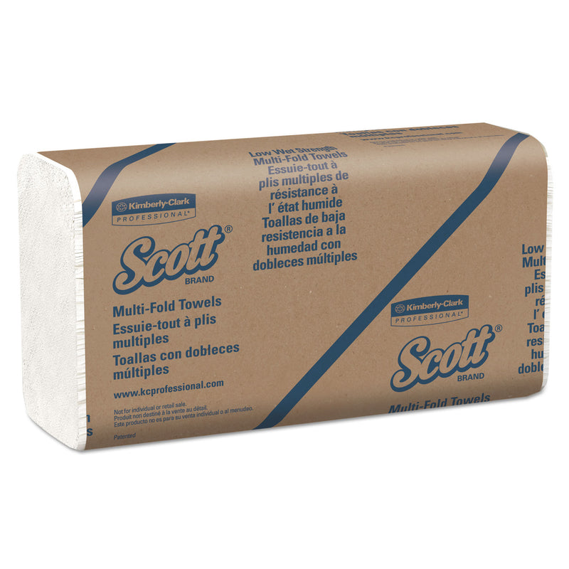 Scott Essential Low Wet Strength Multi-Fold Towels, 9 2/5X9 1/5,White,250 Sheets,16/Ct - KCC01860