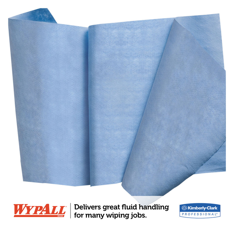 Wypall X90 Cloths, Jumbo Roll, 11 1/10 X 13 2/5, Denim Blue, 450/Roll, 1 Roll/Carton - KCC12889