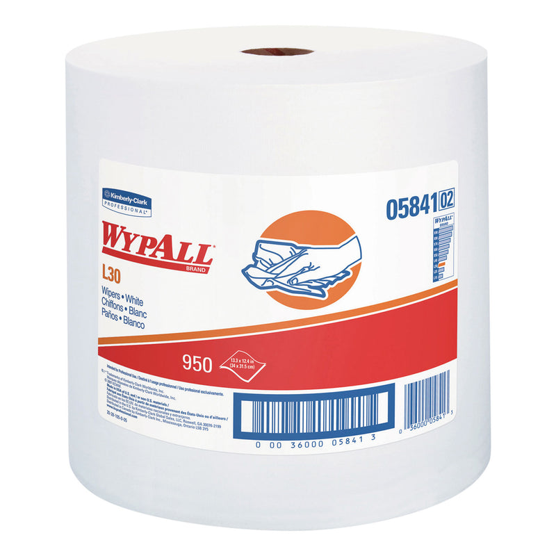 Wypall L30 Towels, 12 2/5 X 13 3/10, White, 950 Per Roll - KCC05841