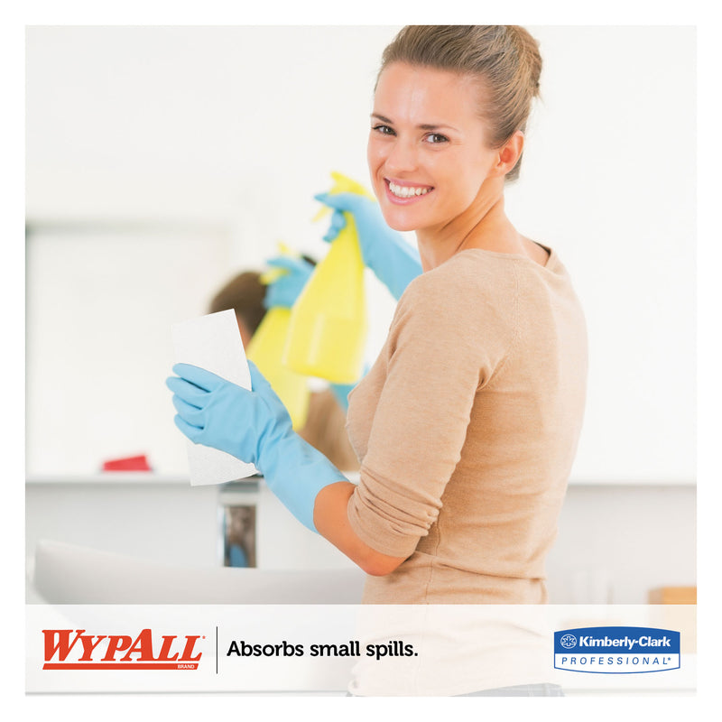 Wypall L10 Towels Pop-Up Box, 1Ply, 12X10 1/4, White, 125/Box, 18 Boxes/Carton - KCC05322