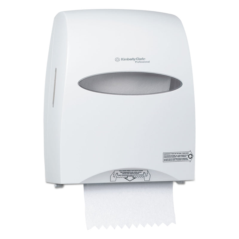 Kimberly-Clark Sanitouch Hard Roll Towel Dispenser, 12 63/100W X 10 1/5D X 16 13/100H, White - KCC09995