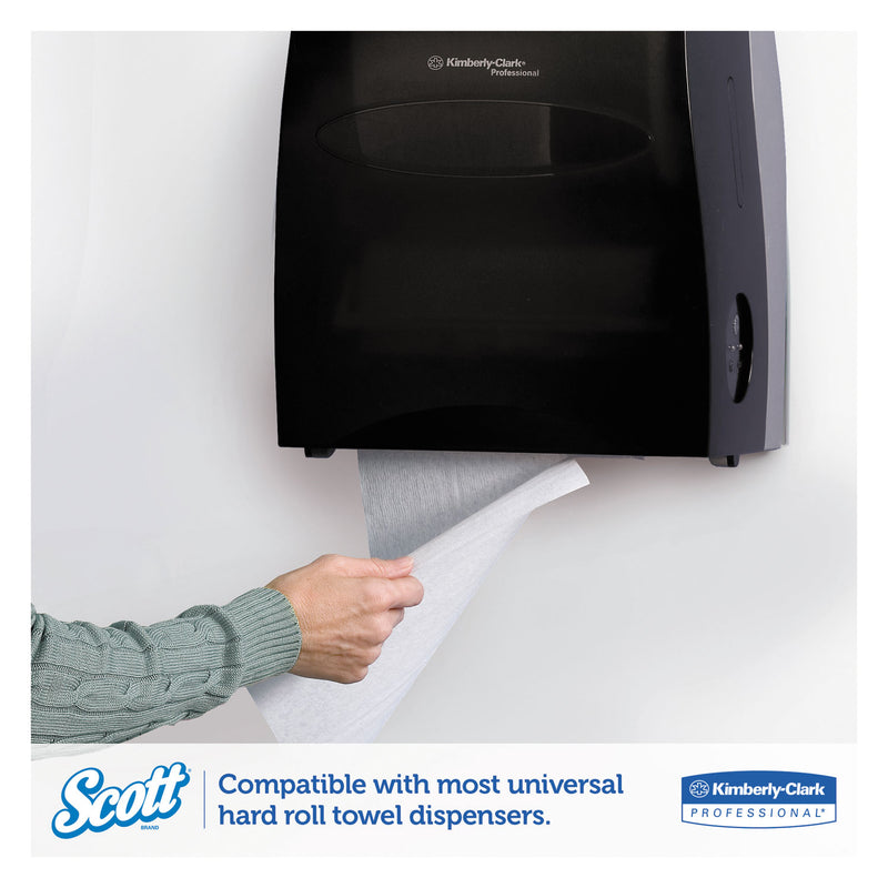 Scott Essential Hard Roll Towel, 1.5" Core, 8 X 800Ft, White, 12 Rolls/Carton - KCC01040