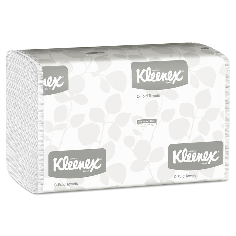 Kleenex C-Fold Paper Towels, 10 1/8 X 13 3/20, White, 150/Pack, 16 Packs/Carton - KCC01500
