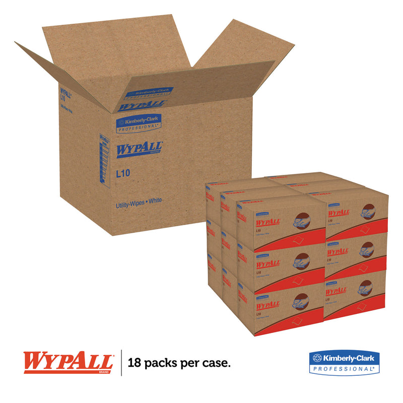 Wypall L10 Sani-Prep Dairy Towels,Pop-Up Box, 1Ply, 10 1/2X10 1/4, 110/Pk, 18 Pk/Carton - KCC01772