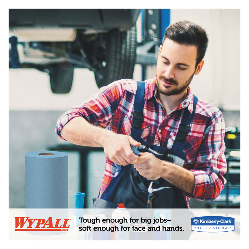 Wypall X60 Cloths, Small Roll, 19 3/5 X 13 2/5, Blue, 130/Rl, 6 Rl/Ct - KCC35431