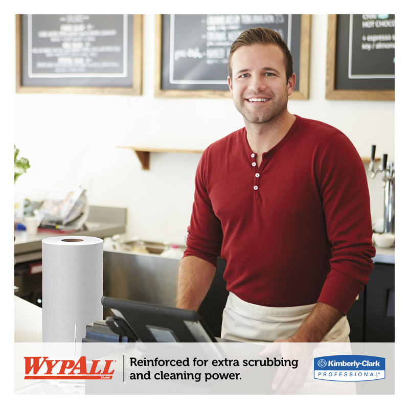 Wypall X60 Cloths, Small Roll, 9 4/5 X 13 2/5, White, 130/Roll, 12 Rolls/Carton - KCC35401