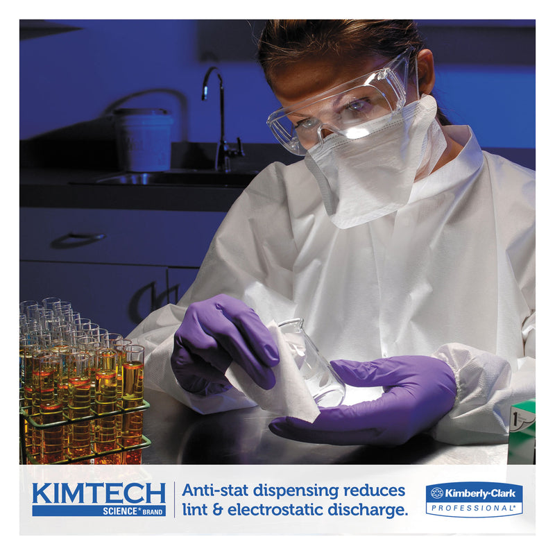 Kimtech Kimwipes, Delicate Task Wipers, 1-Ply, 4 2/5 X 8 2/5, 280/Box,16800/Ct - KCC34155CT
