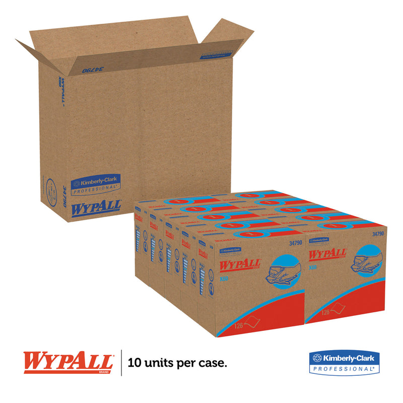 Wypall X60 Cloths, Pop-Up Box, White, 9 1/8 X 16 7/8, 126/Box, 10 Boxes/Carton - KCC34790CT