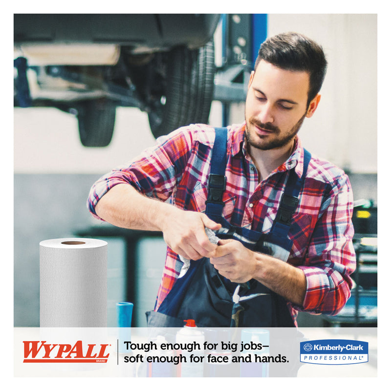 Wypall X60 Cloths, Small Roll, 19 3/5 X 13 2/5, White, 130/Rl, 6 Rl/Ct - KCC35421
