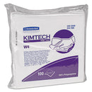 Kimtech W4 Critical Task Wipers, Flat Double Bag, 12X12, White, 100/Pack, 5 Packs/Carton - KCC33330
