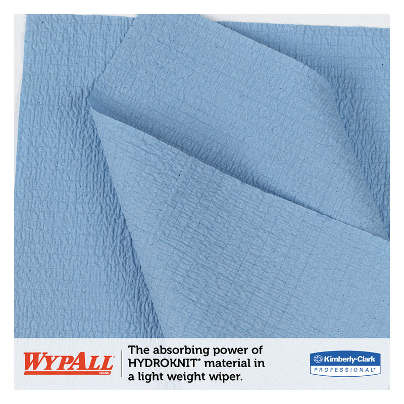 Wypall X60 Cloths, Small Roll, 19 3/5 X 13 2/5, Blue, 130/Rl, 6 Rl/Ct - KCC35431