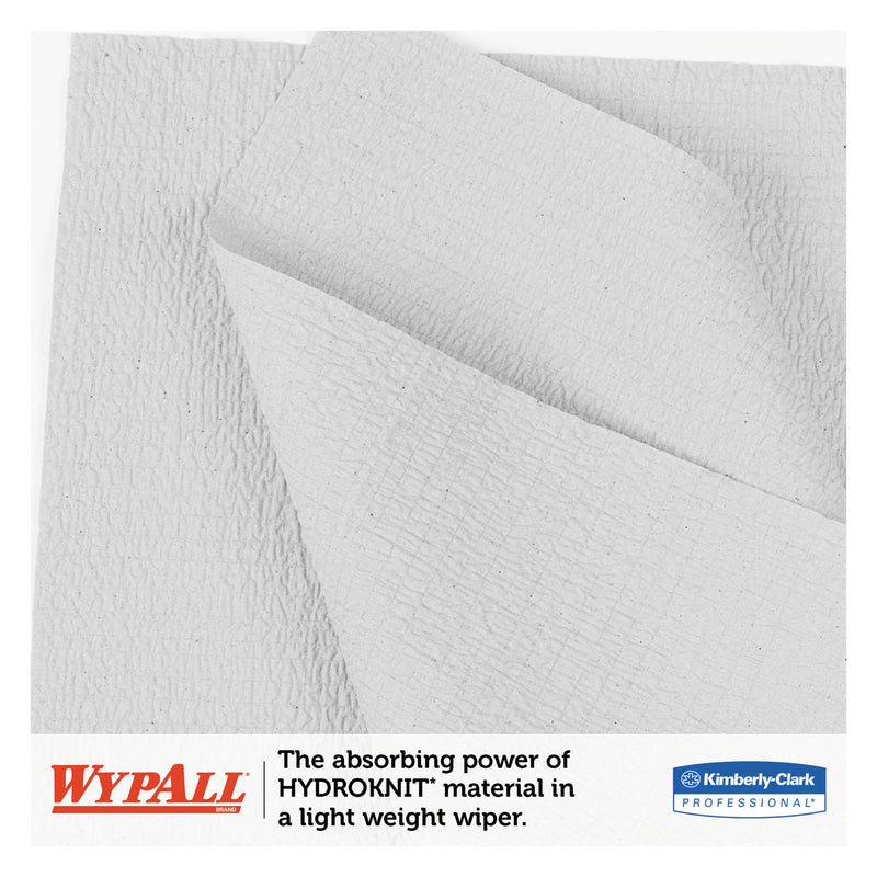 Wypall X60 Cloths, Small Roll, 9 4/5 X 13 2/5, White, 130/Roll, 12 Rolls/Carton - KCC35401