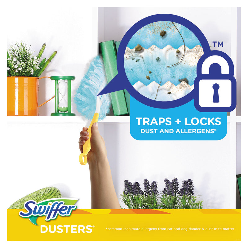 Swiffer Refill Dusters, Dust Lock Fiber, Light Blue, Unscented, 10/Box, 4 Box/Carton - PGC21459CT