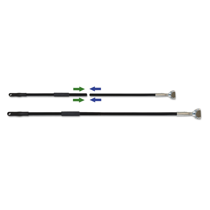 Boardwalk Two-Piece Clip-On Dust Mop Handle, Metal, 1 1/2"Dia X 59" Long - BWKFF1490