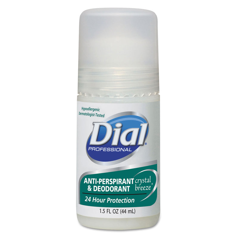 Dial Anti-Perspirant Deodorant, Crystal Breeze, 1.5Oz, Roll-On, 48/Carton - DIA07686