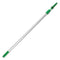 Unger Opti-Loc Aluminum Extension Pole, 8Ft, Two Sections, Green/Silver - UNGEZ250