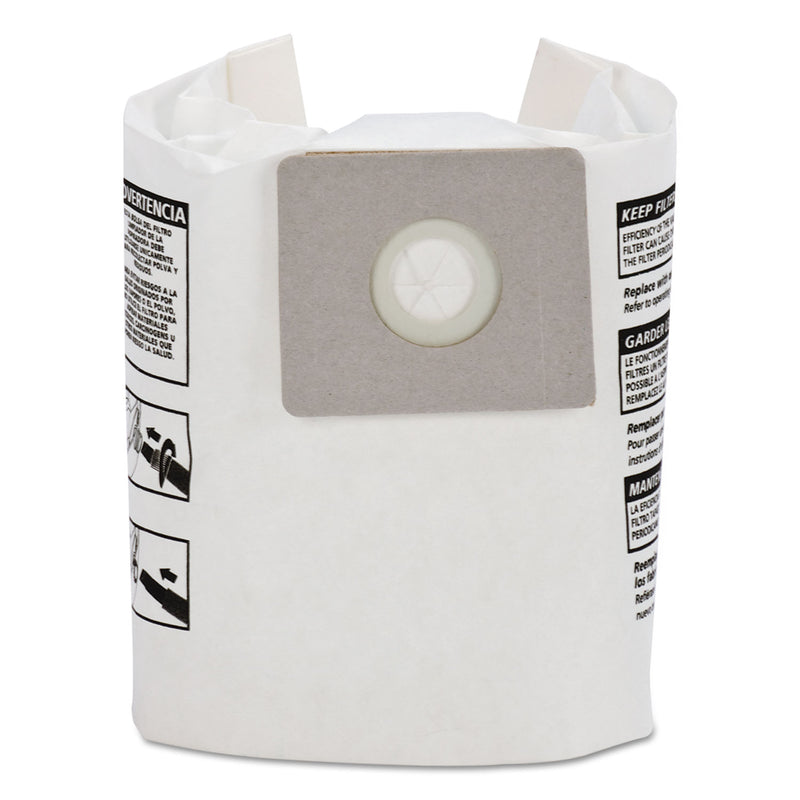 Shop-Vac Disposable Collection Filter Bags, Fits 2-2.5 Gallon Tanks, 3/Pack - SHO9066800