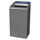 Rubbermaid Configure Indoor Recycling Waste Receptacle, 23 Gal, Gray, Mixed Recycling - RCP1961622