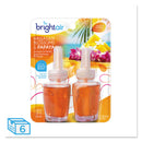 Bright Air Electric Scented Oil Air Freshener Refill, Hawaiian Blossom/Papaya,2/Pack, 6 Packs/Carton - BRI900256
