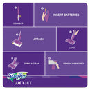 Swiffer Wetjet System Refill Cloths, 11.3" X 5.4", White, 24/Box, 4/Ctn - PGC08443CT