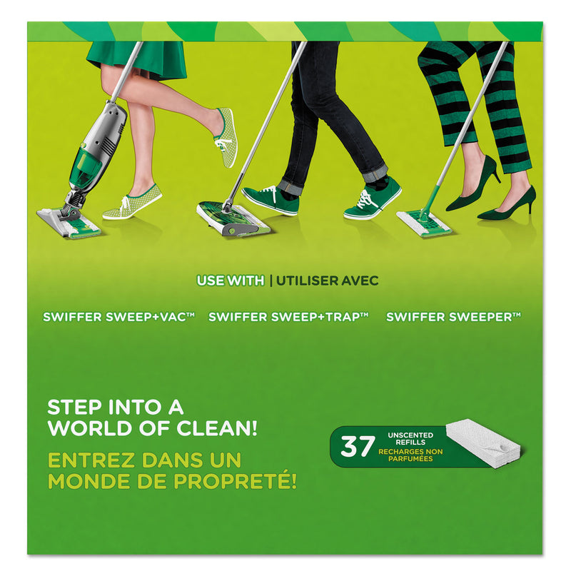 Swiffer Dry Refill Cloths, White, 10 2/5" X 8", 37/Box, 4 Box/Carton - PGC82822CT