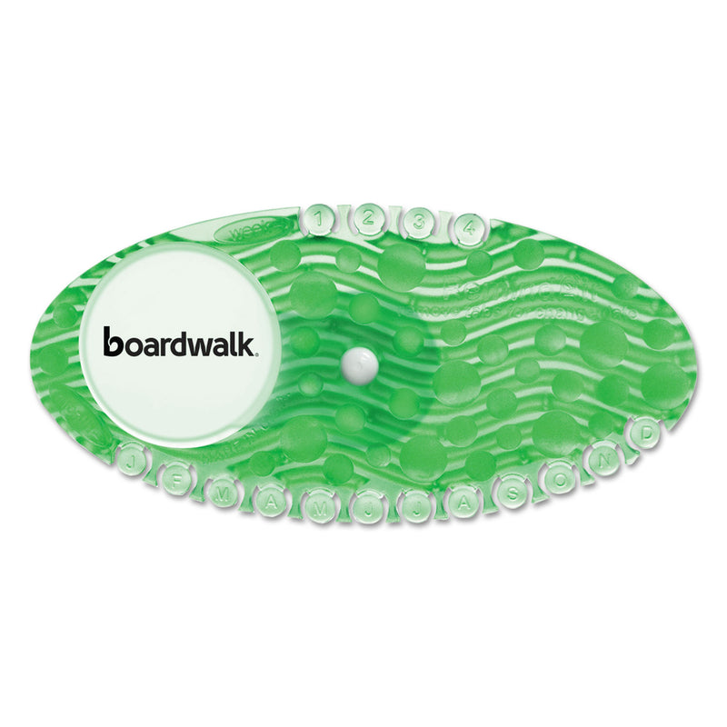 Boardwalk Curve Air Freshener, Cucumber Melon, Solid, Green, 10/Box - BWKCURVECME