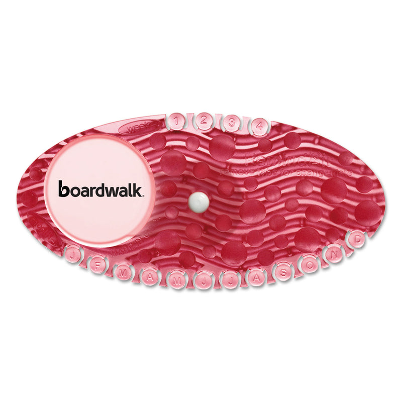 Boardwalk Curve Air Freshener, Spiced Apple, Red, 10/Box, 6 Boxes/Carton - BWKCURVESAPCT