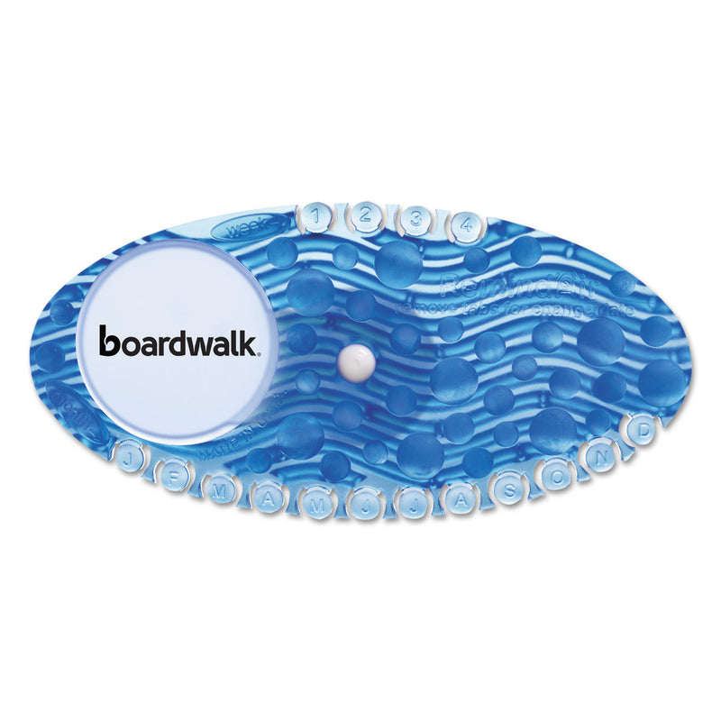 Boardwalk Curve Air Freshener, Cotton Blossom, Solid, Blue, 10/Box - BWKCURVECBL