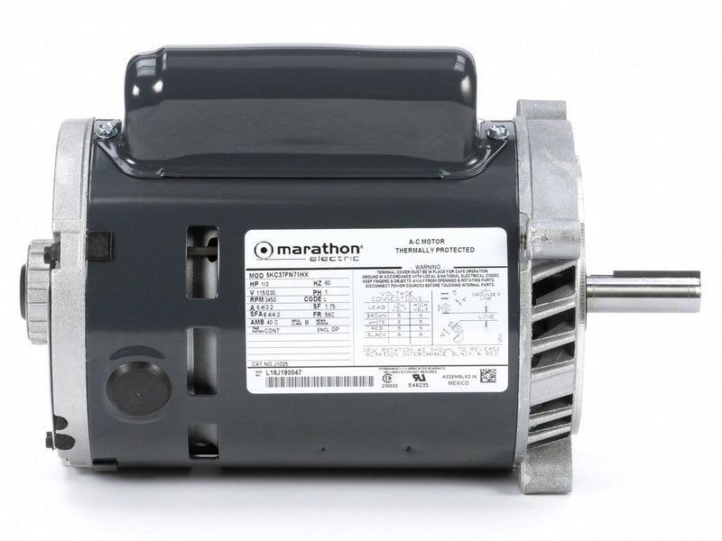 Marathon Motors 1/3 HP Jet Pump Motor, Capacitor-Start, 3450 Nameplate RPM, 115/230 Voltage, 56C Frame - 5KC37FN71X