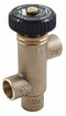 Watts 1/2 in Sweat Inlet Type Mixing Valve, Lead-Free Brass, 5.5 gpm at 10 psi - 1/2 LF70A-F