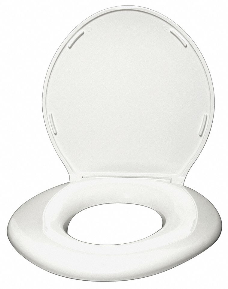 Big John Round or Elongated, Standard Toilet Seat Type, Closed Front Type, Includes Cover Yes, White - 6W
