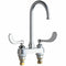 Chicago Faucets Chrome, Gooseneck, Kitchen Sink Faucet, Bathroom Sink Faucet, Manual Faucet Activation, 1.50 gpm - 895-317GN2FCAB