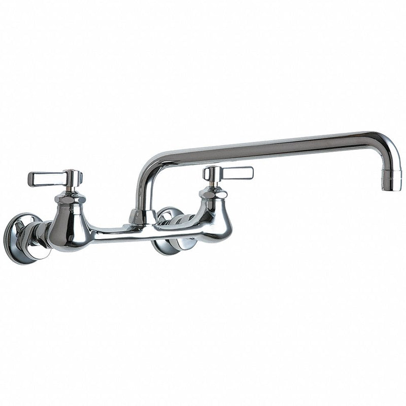 Chicago Faucets Chrome, Straight, Kitchen Sink Faucet, Manual Faucet Activation, 2.20 gpm - 540-LDL12ABCP
