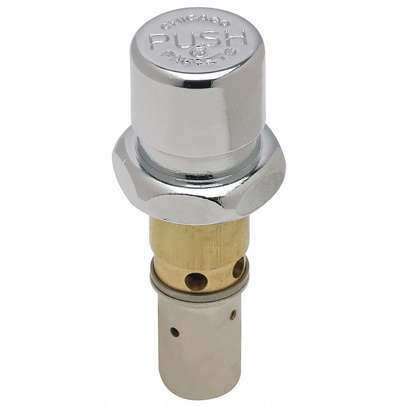 Chicago Faucets Metering Cartridge, Fits Brand Chicago Faucets, Brass, Chrome Finish - 333-XPSHJKABNF