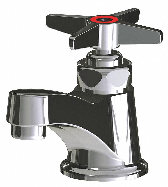 Chicago Faucets Chrome, Low Arc, Bathroom Sink Faucet, Manual Faucet Activation, 2.2 gpm - 701-HOTABCP