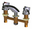 Chicago Faucets Chrome, Low Arc, Bathroom Sink Faucet, Manual Faucet Activation, 2.20 gpm - 404-V950ABCP