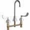 Chicago Faucets Chrome, Gooseneck, Kitchen Sink Faucet, Bathroom Sink Faucet, Manual Faucet Activation, 2.20 gpm - 786-GN1AE3XKAB