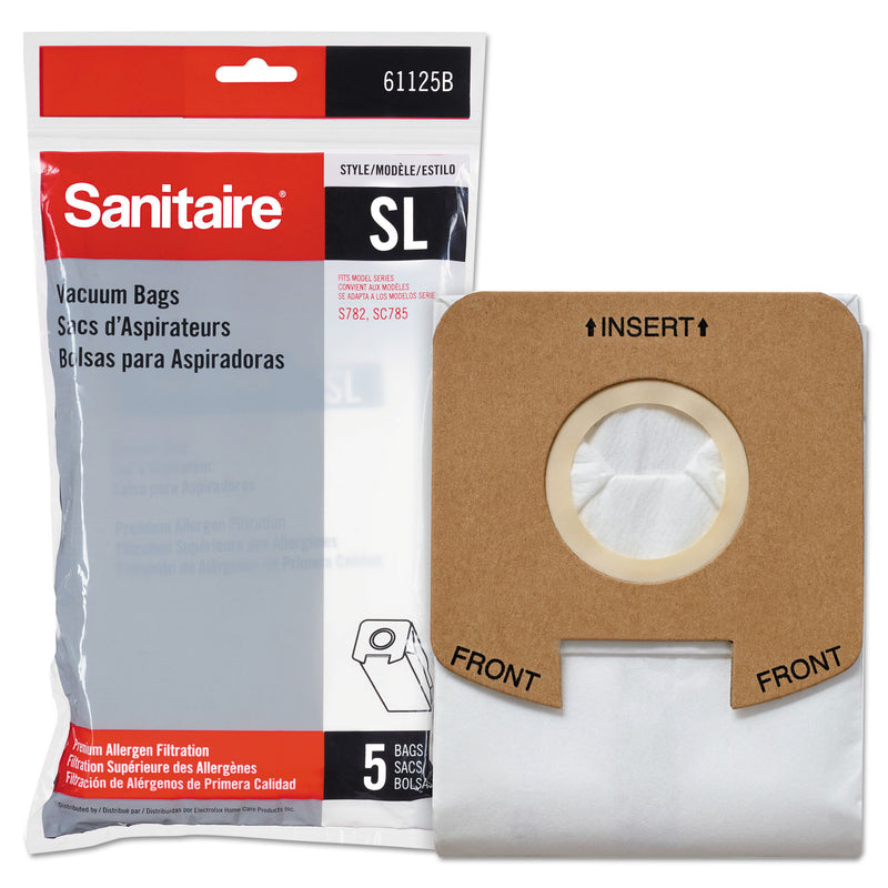 Sanitaire Disposable Bags For Sanitaire Multi-Pro 2 Motor Lightweight Upright Vac, 5/Pack - EUR61125B10