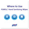 Purell Premoistened Hand Sanitizing Wipes, 5.78" X 7", 100/Canister, 12 Canisters/Ct - GOJ911112CT