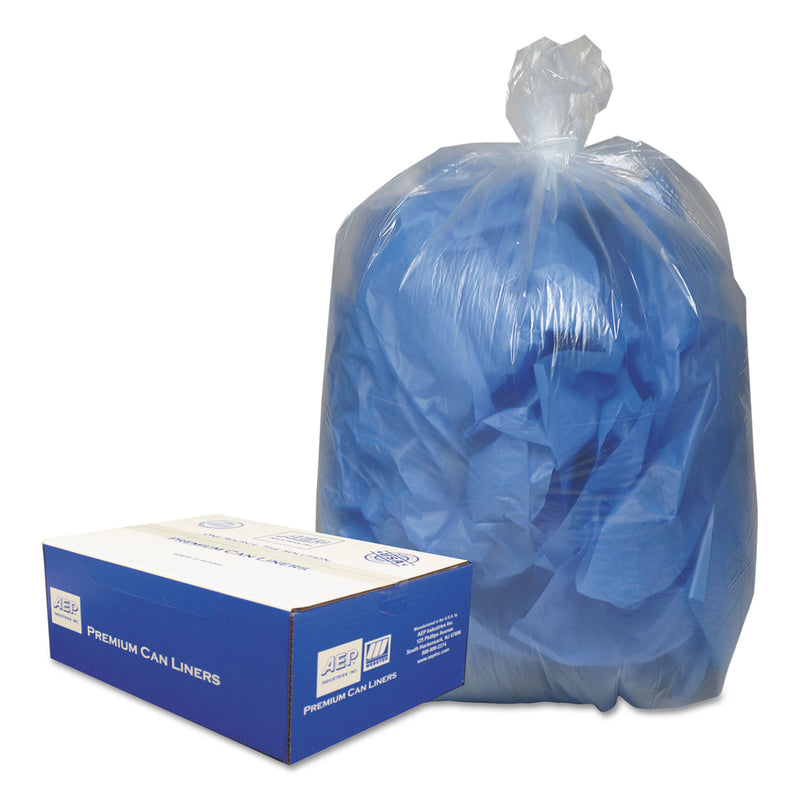 Classic Clear Linear Low-Density Can Liners, 60 Gal, 0.9 Mil, 38
