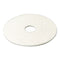3M Super Polish Floor Pads 4100, 27" Diameter, White, 5/Carton - MMM20313