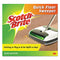 Scotch-Brite Quick Floor Sweeper, Rubber Bristles, 42" Aluminum Handle, White - MMMM007CCW