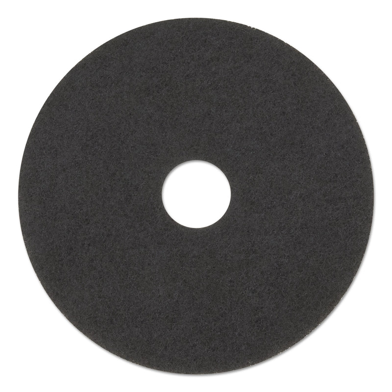 3M Low-Speed Stripper Floor Pad 7200, 17" Diameter, Black, 5/Carton - MMM08379